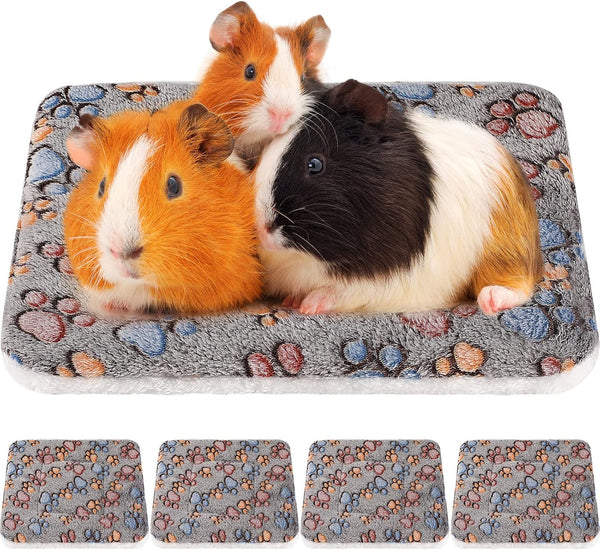 4 Pack Ultra Soft Dog Cat Bed Mat, Cozy Washable Thickened Pet Bed Mat for Small Animals (Gray, 13 x 10 Inches)
