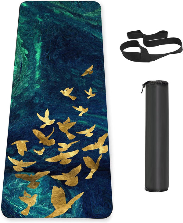 Non Slip Yoga Mat TPE Workout Mat - Thick Fitness Mats for Exercise, Yoga, Pilates, Floor Workouts