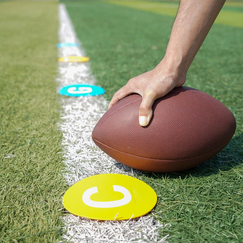 Football Linemen Position Flat Spot Markers for Enhanced Training, Precision, Durability, and Portability