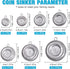 Fishing Weights Disc Sinkers, Coin Sinkers Saltwater Surf Catfishing Gear Tackle 8oz 6oz 5oz 4oz 3oz 2oz 1oz