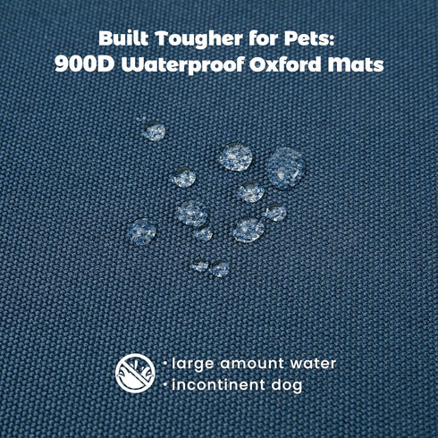 Miguel Oxford 900D Outdoor Waterproof Dog Bed, Water-Resistant Pet Mat, Easy Wipe Clean, 40inch, Dark Blue