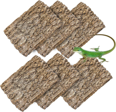 Cork Terrarium Background 15.7x11.8in Natural Large Cork Bark Backdrop for Reptile Habitat Decor (6PCS)