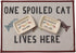 PetRageous One Spoiled Cat Tapestry Non-Skid Machine Washable Placemat, 13-Inch by 19-Inch, Off-White