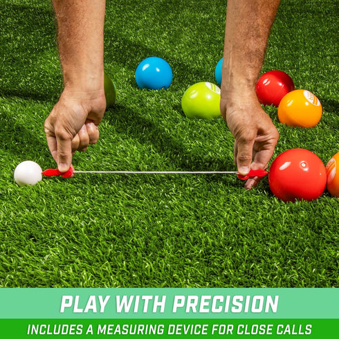 90 mm Set 8 GoSports Soft Bocce Includes Weighted Balls, Pallino and Case, Play Indoors or Outdoors