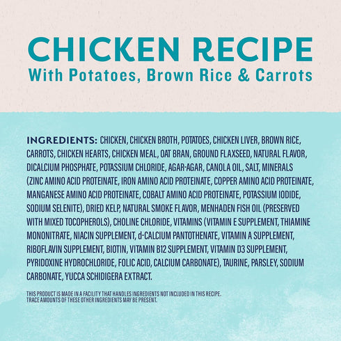 Natural Balance Original Ultra Adult Wet Dog Food, Chicken Formula with Brown Rice, Carrots & Potatoes, 13 Ounce Can