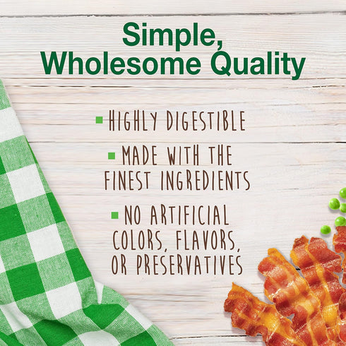 Nylabone Healthy Edibles Natural Dog Chews, Long Lasting Bacon Flavor Treats, X-Small/Petite (2 Count)