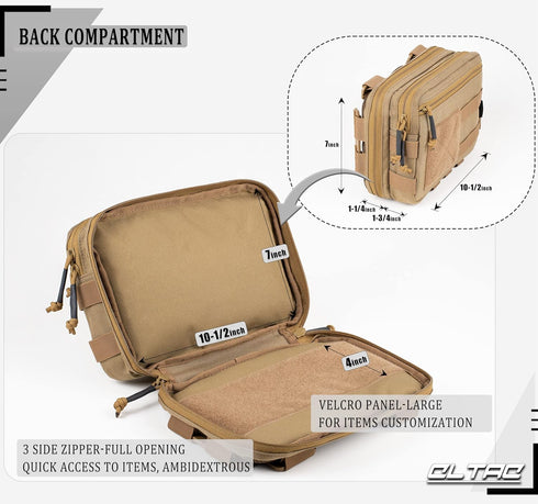 Tactical Chest Rig Bag for Concealed Carry, Molle Pouch IFAK EMT Medical Organizer for Outdoor Activities