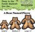 FUZZU Durable Dog Toy with Squeaker, Tough Chew Toy, Wild Woodies - A Bear Named Pierre, Medium 9"