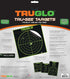 TRUGLO 12X12 Tru-See 100 Yard Bright Fluorescent Self-Adhesive Reactive Splatter Targets, 6, 12, 25 or 50-Pack