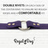Regal Dog Products Small Purple Dog Collar with Heavy Duty Double Buckle & D Ring, Adjustable Biothane Chew Resistant