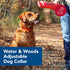 Coastal Pet - Water & Woods Adjustable Dog Collar - Durable Dog Collar with Curved Snap Lock Buckle - Patterned Collar for Dog - Stylish & Adjustable - Safety Orange, Small - 3/4" x 10"-14"