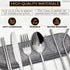 Travel Silverware Set with Case, 8Pcs Stainless Steel Fork Spoon Knife Set, Portable Camping Cutlery Set