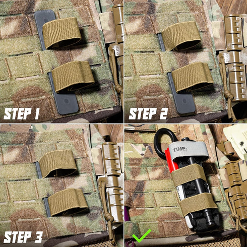 WYNEX Tactical Tourniquet Holder - MOLLE Compatible EMT Straps