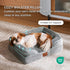 Bedsure Cat Beds for Indoor Cats - Washable Bolster Sofa Beds for Extra Small Dogs, Supportive Foam Couch Bed, Grey