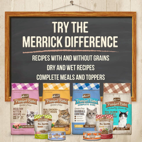 Merrick Purrfect Bistro Grain Free Dry Cat Food, Real Chicken and Sweet Potato Recipe, 12 lb. Bag