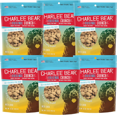 Charlee Bear Dog Treats with Liver, 6 Pack, 16 oz Each