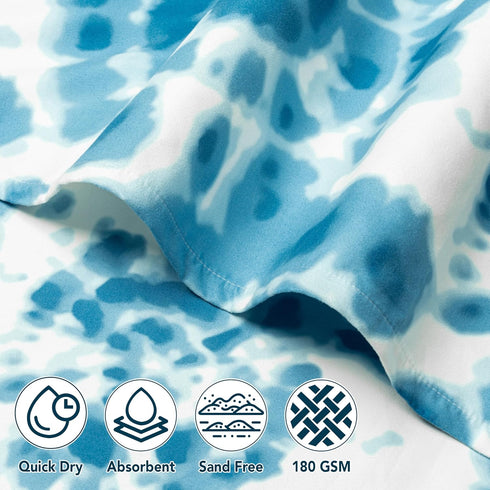 SUN CUBE Surf Poncho Changing Robe with Hood, Quick Dry Microfiber Wetsuit Changing Towel for Surfing Beach Swim