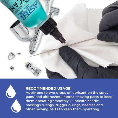 4 Master Airbrush Elite Spray Gun and Airbrush Lubricant, Ounce - Ideal Lube for Increased Spraying Performance