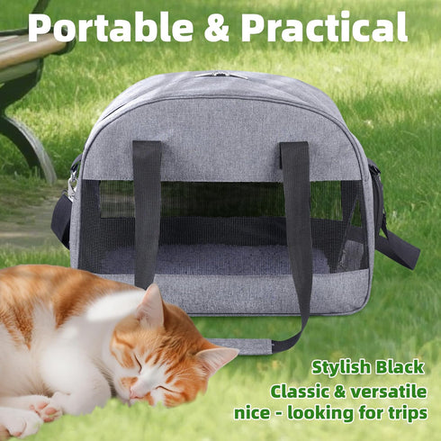 YOUPETSER Cat Carrier for Small Cats Dogs, Soft-Sided Pet Carrier for Cats Puppies Small Pets, Lightweight Comfortable