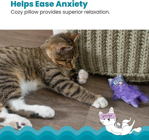 Catstages Plush Purr Pillow Cat Toy - Touch-Activated Calming Companion