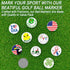 Set FINGER TEN Golf Ball Marker with Hat Clip Markers Assorted Patterns Value Gift Mark Golf Divot Tool Accessories