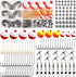 Fishing Hooks Bobbers Tackle Kit - 200pcs Basic Fishing Tackle Box Set for Kids Starter Beginners