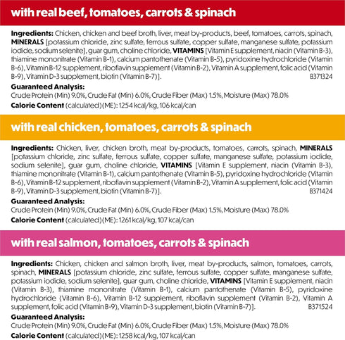 Pack, (2 Packs 12) 3 oz. Purina Beneful Small Breed Wet Dog Food Variety IncrediBites Loaf, Chicken, Beef and Salmon