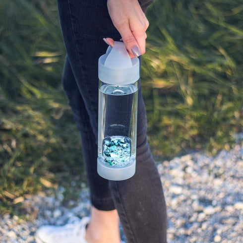 VitaJuwel LOOP - Protective Caps for VitaJuwel Crystal Water Bottles, Cloud White (Silicone)