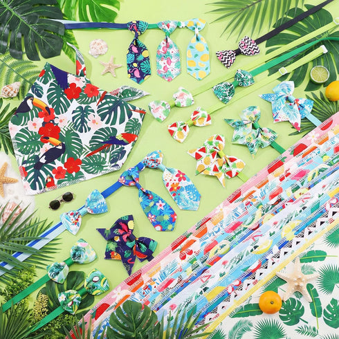 120 Summer Set Summer Reginary Pcs Dog Bandanas for Bulk Dog Bows Bow Ties Cat Scarf Colorful Washable Triangle Pet