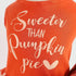 Fitwarm Thanksgiving Dog Dress, Sweeter Than Pumpkin Pie, 100% Cotton Holiday Girl One-Piece Outfit, Orange Medium