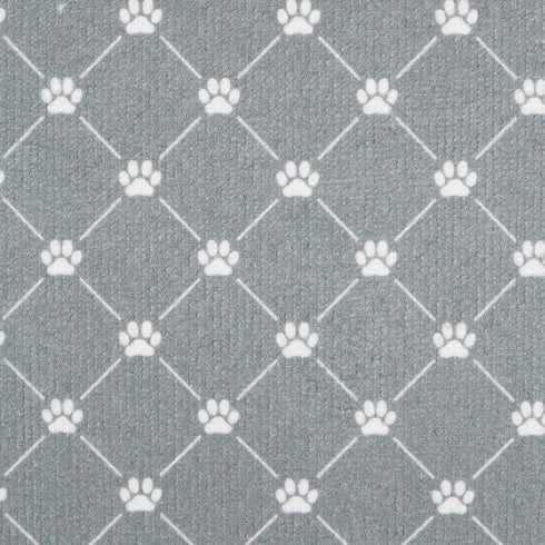 Bone Dry Ultra Absorbent Pet Mat, Machine Washable 12x18, Gray Trellis Print