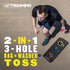 2-in-1 3-Hole Triumph Bag Toss & Washer Toss Combo Game Compact Dual-Play Boards with Built-in Scoring, Bean Bags
