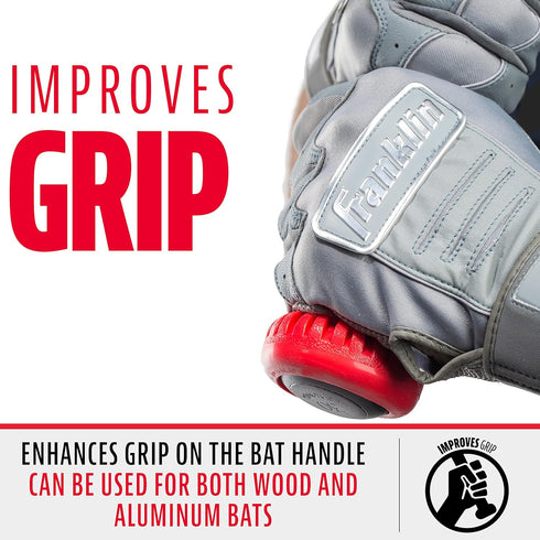 Franklin Sports Baseball Bat Grip Knob - Gator Grip Nub for Baseball and Softball Bat