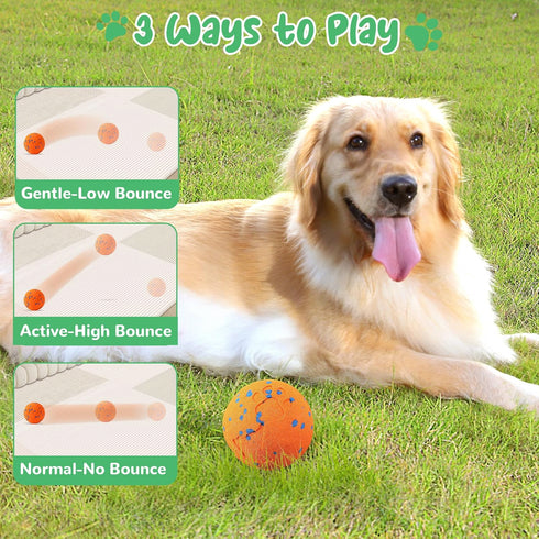 Material,Ip68 Smart Interactive Dog Toys,Vibrating Dog Ball,Pet Bounce Ball for Dogs (Small & Large),Chew-Proof