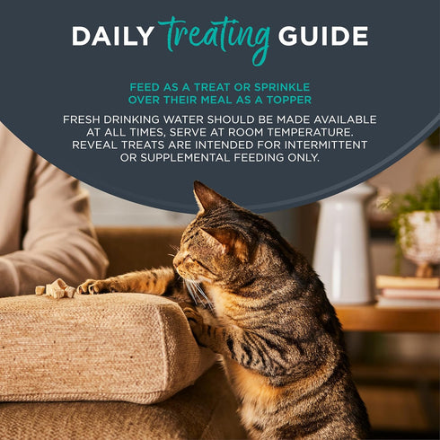 (8 0.88 oz Reveal Natural Freeze-Dried Cat Treats, Single Ingredient, Grain Free, High Protein, Perfect for Training