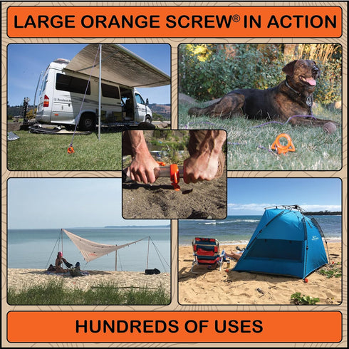 Ultimate Ground Anchors - Heavy Duty Screw-in Tent Stakes for High Wind, Sand, Canopies, Camping, Made in USA