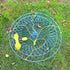 PIQUATOOL 2 Sets Crab Ring Trap Kit Fishing Hoop Net,Foldable Lobster Crab Pots for Crabbing with Measuring Tool