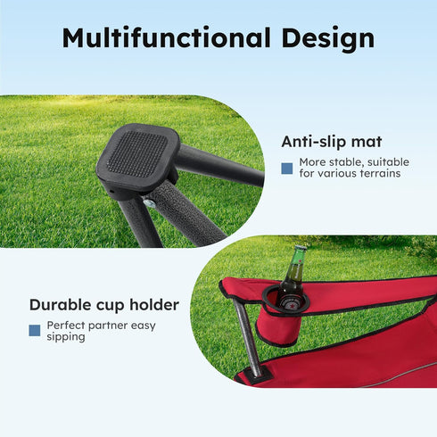 Heavy Duty Canopy Lounge Chair with Sunshade - Ideal for Travel