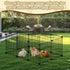 21 PETKNOWS Panels Small Animal Playpen, Guinea Pig Cages with Doors and Waterproof Mat Pet Playpen for Rabbits Guinea