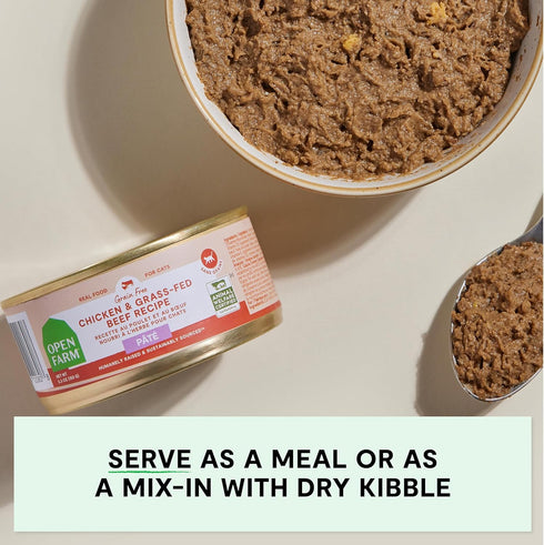 2.8oz 18) Open Farm Canned Cat Food, Pate for Complete & Balanced Nutrition, Grain Free and Legume-Free Wet Cat Food