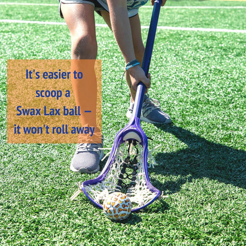 SWAX LAX Lacrosse Training Ball - Indoor Outdoor Practice, Less Bounce & Rebounds