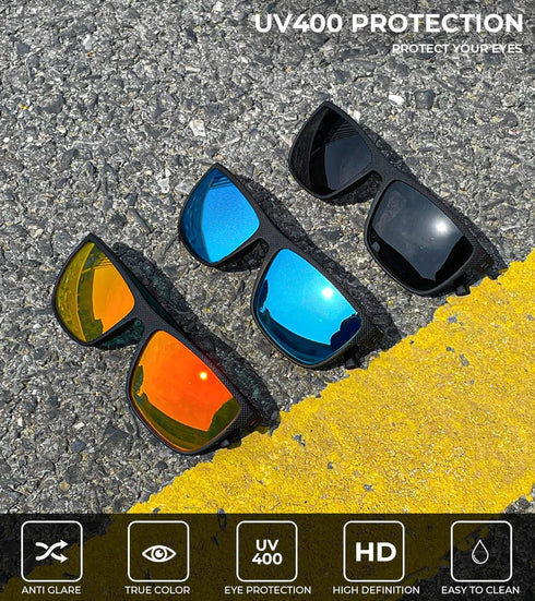 KALIYADI Polarized Sunglasses for Men - Lightweight UV Protection for Driving, Fishing, Golf