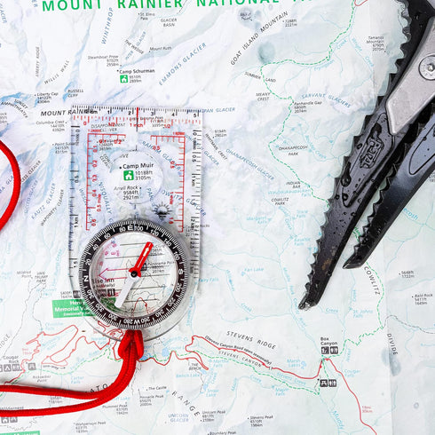 Backpacking, Sun Company ProMap - Ultra Lightweight Baseplate Map Compass with Declination Scale - Accurate