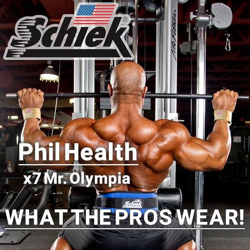 Schiek Sports Model 1000LLS Leather Weight Lifting Straps