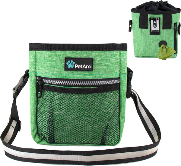 PetAmi Dog Treat Pouch, Pet Treat Pouch for Training, Dog Walking Bag Holder for Kibbles, Pet Food Toy, Dog Trainer