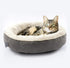 Love's cabin Round Donut Cat and Dog Cushion Bed, 20in Anti-Slip & Water-Resistant Bed, Washable Luxury Gray