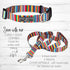 Lucky Love Dog Combo Set, Rainbow Collar & Leash Set for Small Dogs, Colorful Matching Set for Girl or Boy Dogs