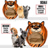 Maccabi Art Tiger Theme Dog Bed, Cute Igloo Style Pet Bed, Fits Small Dogs, Puppies, Cats, Non-Slip Design, 16 x 16 x 18