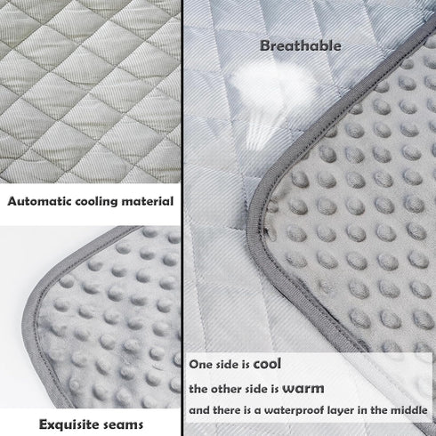 BAMY Cat Cooling Mat, Summer Dog Silk Pad, Self Cooling Cushion Washable Kitten Ice Blanket with Duck Strawberry