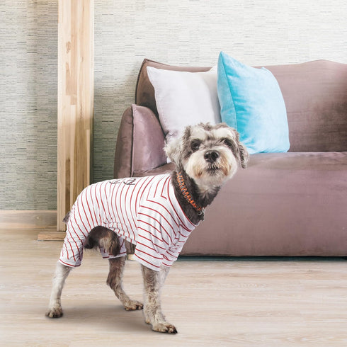 2-Pack Lightweight Cotton Dog Pajamas for Small Medium Dogs and Cats, Cute Baby Dog Jumpsuit I Love My Mommy/Daddy